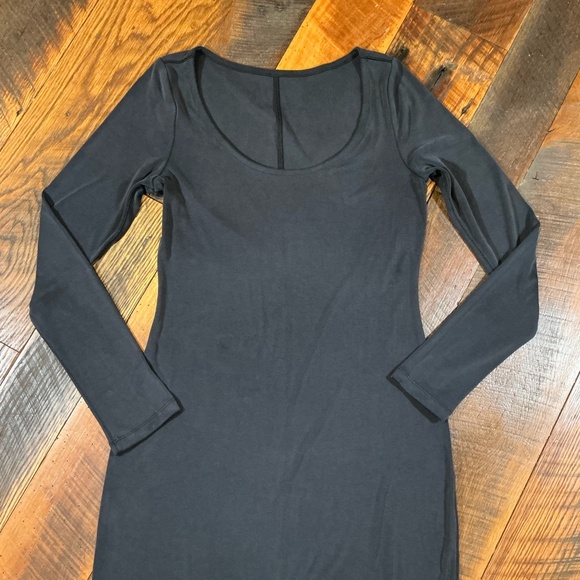 Lululemon Soft Jersey Long Sleeve Maxi Dress Black Size M - Picture 3 of 8